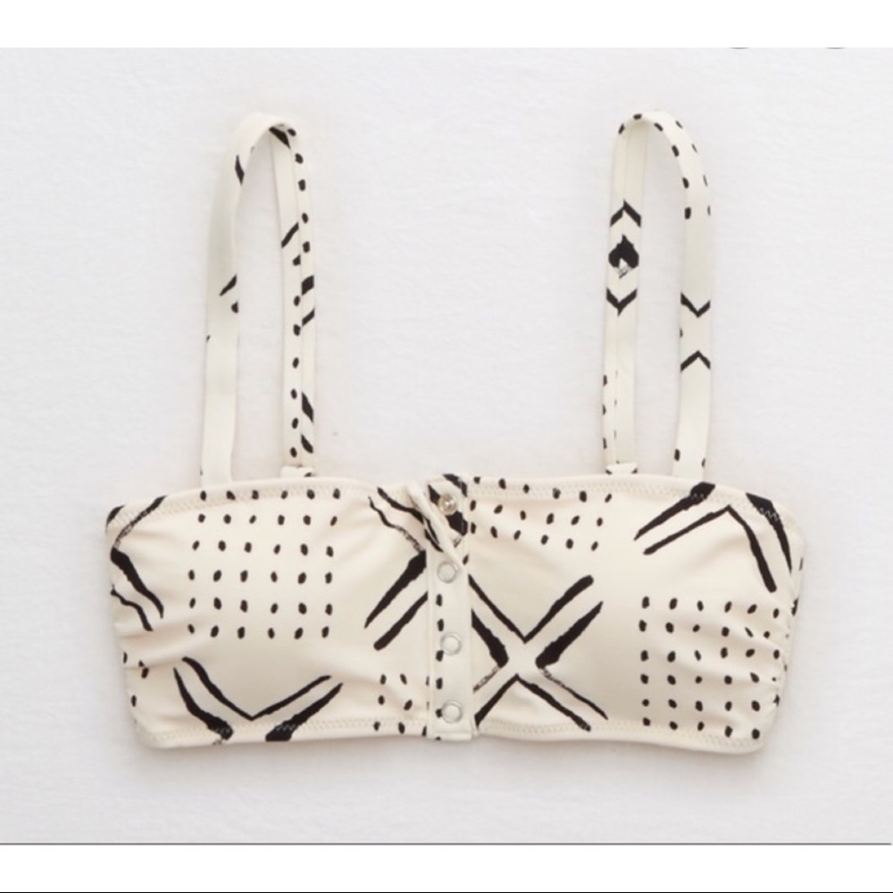 Aerie Henley Bandeau Bikini Top